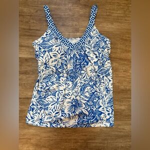 Coco Reef Blue and White Floral Tankini